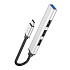 Хаб Type-C - USB Hoco HB26 4USB, 13см (silver)