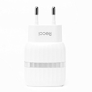 Адаптер Сетевой Recci RCT-N02E 2USB 2,1A/10W (white)
