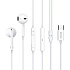 Проводные наушники с микрофоном вкладыши Celebrat E500 Type-C  (white)