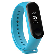 Ремешок - WB13 Xiaomi Mi Band 3/Mi Band 4 силикон на кнопке (регулируемый) (sky blue)