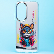 Чехол-накладка - PC092 для "Honor X7b" (кот) (transparent)