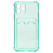Чехол-накладка - SC276 с картхолдером для "Apple iPhone 12" (green)