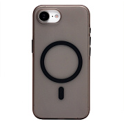 Чехол-накладка - SM038 SafeMag для "Apple iPhone 16e" (black/matte transparent)