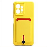Чехол-накладка - SC304 с картхолдером для "Xiaomi Redmi Note 12 4G" (yellow)
