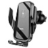 Держатель автомобильный Hoco зажим+беспроводная зарядка CA202 в дефлектор (black)
