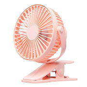 Вентилятор - портативный G16 (крепление прищепка) (pink)