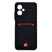 Чехол-накладка - SC315 с картхолдером для "Xiaomi Redmi Note 12 5G CN" (black)