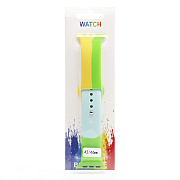 Ремешок - ApW Apple Watch 42/44/45/49 mm силикон на кнопке (011) (multicolor)