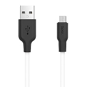 Кабель USB - micro USB Hoco X21 Silicone 10W 100см 2A  (black/white)