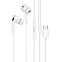Проводные наушники с микрофоном внутриканальные Hoco M101 Pro Crystal Type-C (iP15)  (white)