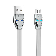 Кабель USB - micro USB Hoco U14 12W 120см 2,4A  (gray)