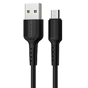 Кабель USB - micro USB Borofone BX16 Easy 12W 100см 2,4A  (black)