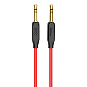 Кабель AUX (папа-папа) Hoco UPA11 (повр. уп)  100см   (red)