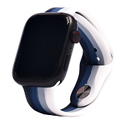 Ремешок - ApW Apple Watch 42/44/45/49 mm силикон на кнопке (004) (multicolor)