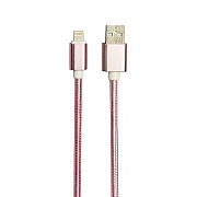 Кабель USB - Apple lightning - DC-100  100см 1,5A  (pink)