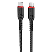 Кабель Type-C - Type-C Hoco X59 Victory PD 60W 100см 3A  (black)
