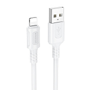 Кабель USB - Apple lightning Borofone BX111 Feliz 12W 100см 2,4A  (white)