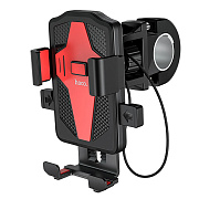 Аксессуары для велосипеда и самоката Hoco CA73 зажим на руль (black/red)