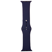 Ремешок - ApW Sport Band Apple Watch 42/44/45/49 mm силикон на кнопке (L) (dark blue)