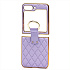 Чехол-накладка - FLIP экокожа стеганая с кольцом для "Samsung Galaxy Flip 5" (violet)