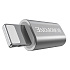 Переходник Micro USB (м) - Lightning (п) Borofone BV5 1,5см (silver)
