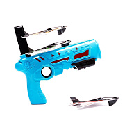 Игрушечное оружие - Пистолет катапульта с летающими самолетами mini (blue)