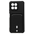 Чехол-накладка - SC304 с картхолдером для "Huawei Honor X6" (black) (217937)