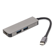 Хаб Type-C - BYL-2011N (HDMI, USBx2) (gray)