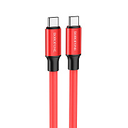 Кабель Type-C - Type-C Borofone BX82 60W 100см 3A  (red)