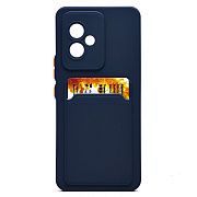 Чехол-накладка - SC337 с картхолдером для "Honor 100" (dark blue) (228845)