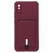 Чехол-накладка - SC304 с картхолдером для "Xiaomi Redmi 9A/Redmi 9i" (bordo) (208501)
