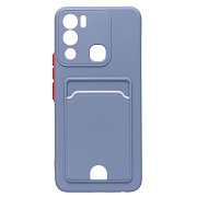 Чехол-накладка - SC315 с картхолдером для "infinix HOT 12i" (grey)