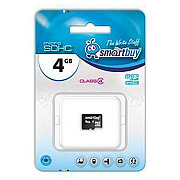 Карта флэш-памяти MicroSD  4 Гб Smart Buy без SD адаптера (class 4)