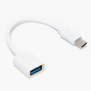 Переходник USB (м) - Type-C (п) RockBox 10см (white)
