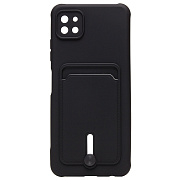 Чехол-накладка - SC304 с картхолдером для "Samsung SM-A226 Galaxy A22s 5G" (black) (208721)