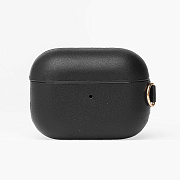 Чехол - Leather для кейса "Apple AirPods Pro" (black) натур.кожа