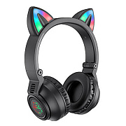 Bluetooth-наушники полноразмерные Borofone BO18 cat ear (black) 
