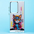 Чехол-накладка - PC092 для "Samsung Galaxy S24 Ultra" (кот) (transparent)
