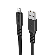 Кабель USB - Apple lightning Borofone BX23 Wide  100см 2,4A  (black)