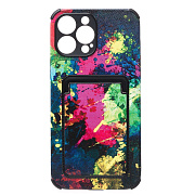 Чехол-накладка - SC284 с картхолдером для "Apple iPhone 13 Pro Max" (006) (multicolor)