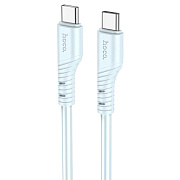Кабель Type-C - Type-C Hoco X97 Crystal PD 60W 100см 3A  (light blue)