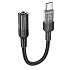 Переходник Jack 3.5 (м) - Type-C (п) Hoco LS37 Spirit 10см (black)