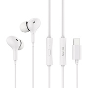 Проводные наушники с микрофоном внутриканальные Celebrat D13 Type-C  (white)