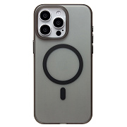 Чехол-накладка - SM038 SafeMag для "Apple iPhone 15 Pro Max" (black/matte transparent) (240532)