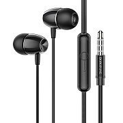 Проводные наушники с микрофоном внутриканальные Borofone BM57 Platinum Jack 3,5  (black)